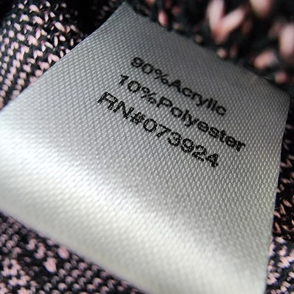 Ming Wang Sweater Jacket Women's Medium Cardigan Office Shoulder Pads Pink Black - Picture 6 of 7